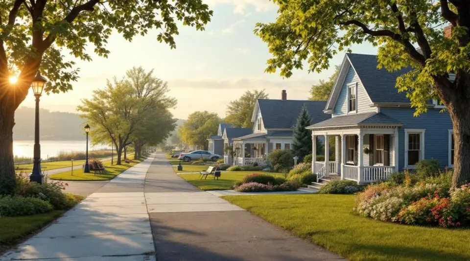 A flatbed tow truck prepared for recovery on the shoulder of I-475 near Holland, Ohio during a clear dusk